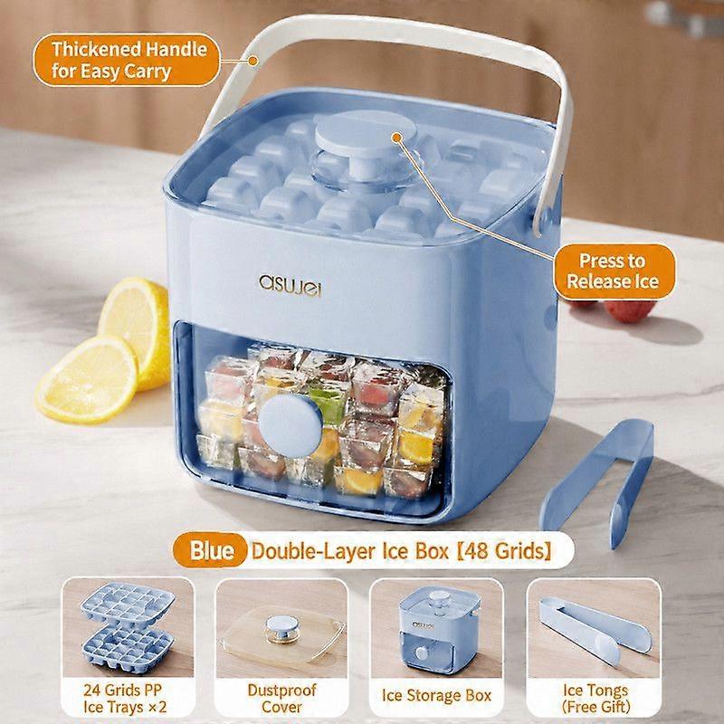 Portable Ice Maker  48-Cube Countertop Machine w/ One-Click Release