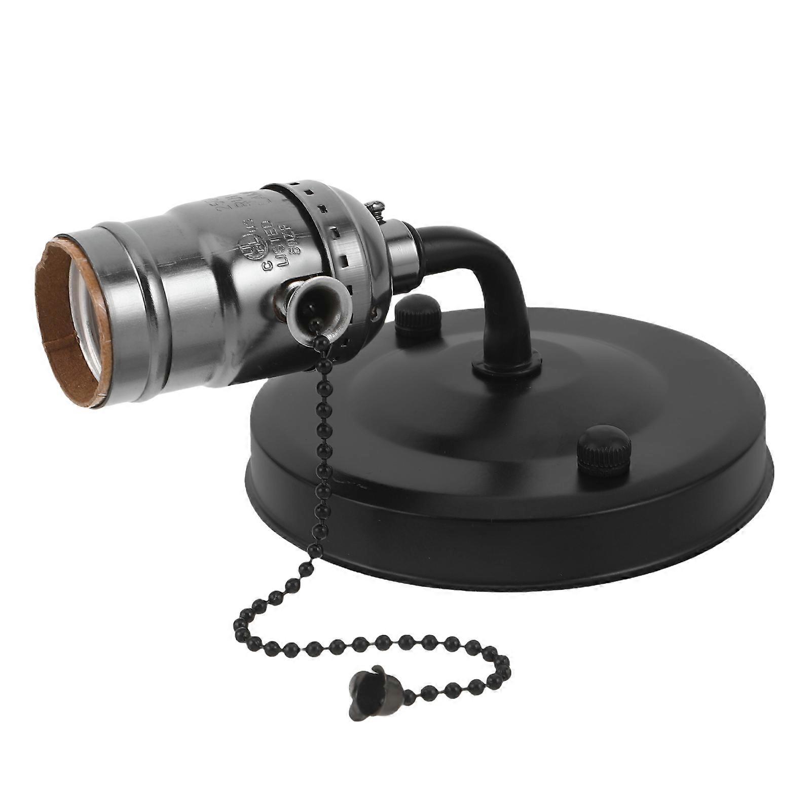 Replacement Lamp Socket: E26/E27 Light Holder Socket - Retro Pull Chain Lamp Holder - Wall Mounted Ceiling Light Base For Entryway Pathway