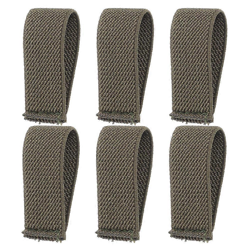 6pcs Elastic Belt Keepers Backpack Straps Holders Webbing Strap Nylon Loop Retainers