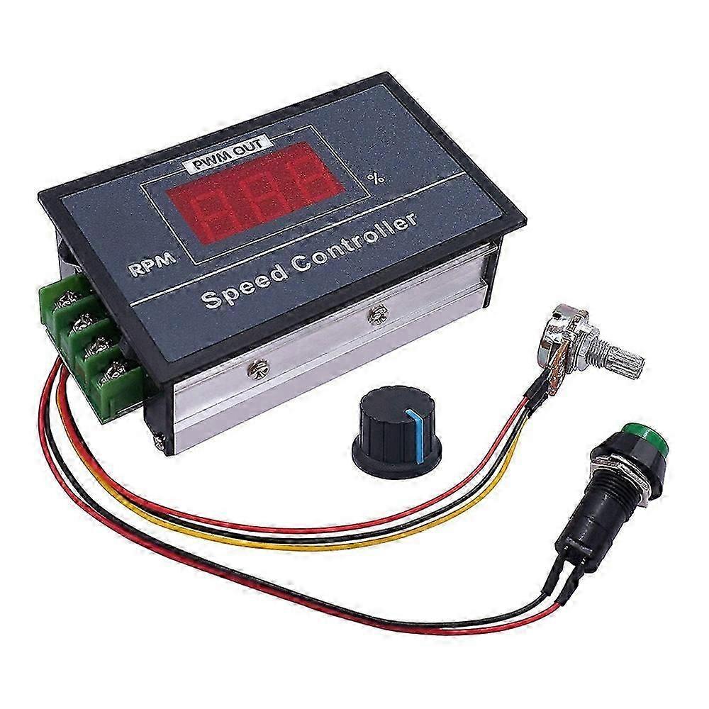 30A PWM Adjustable Speed DC Motor Controller with Digital Display, Stepless Regulator