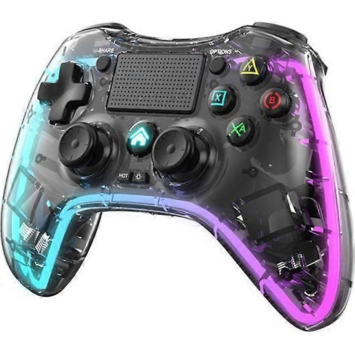 Gamepad wireless cu joystick luminos Bluetooth pentru Android, PC, IOS, Switch, PS4