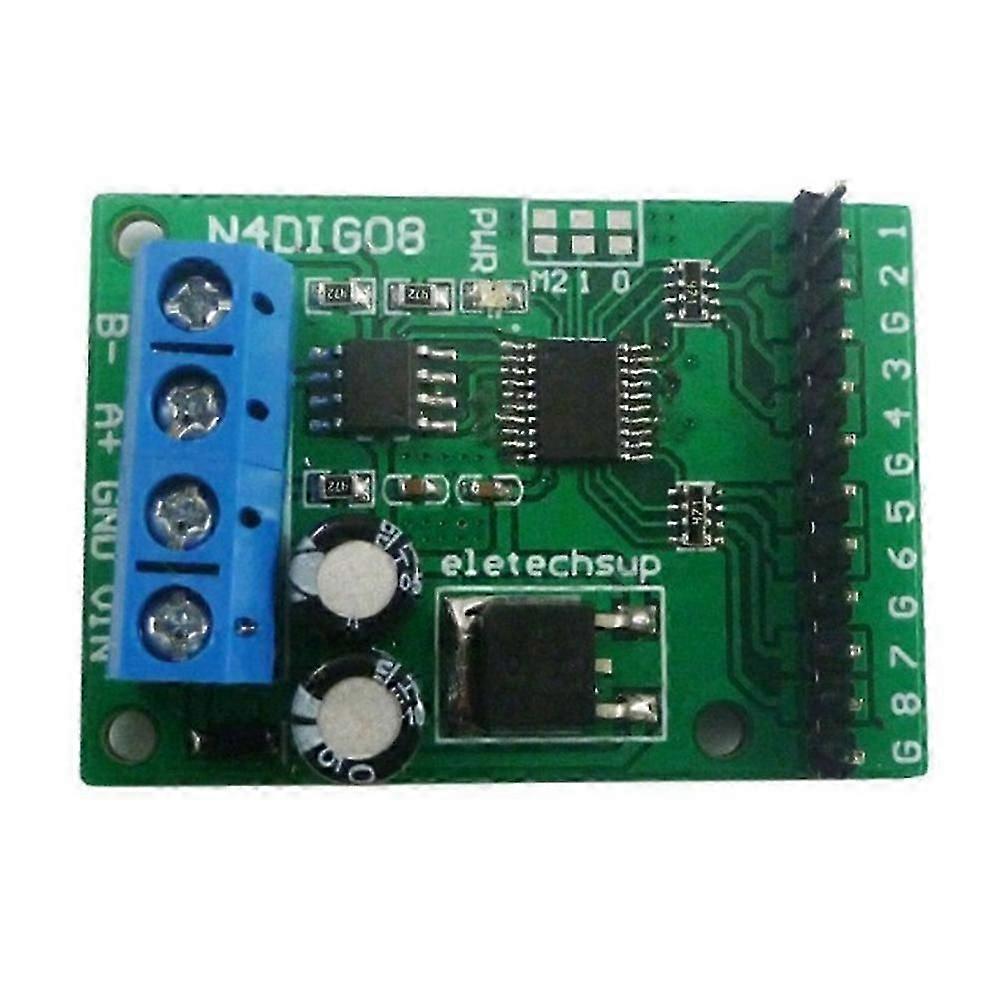 8-channel TTL LvTTL CMOS RS485 digital input/output switch, Modbus RTU control module for programmable logic controller.