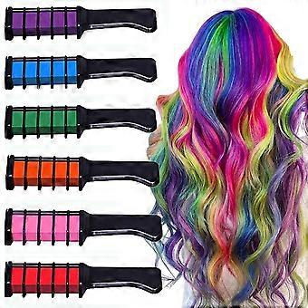 6-Pack Hair Crayons Temporary Hair Color Pencils Multicolor