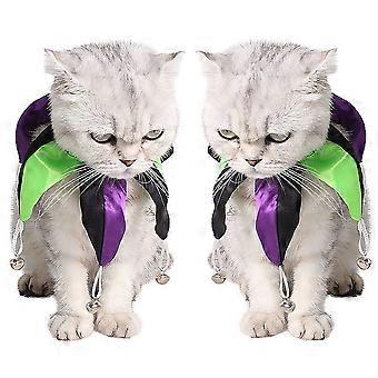Party Collar Pet Neck Collar for Halloween 2Pcs Colorful Decoration