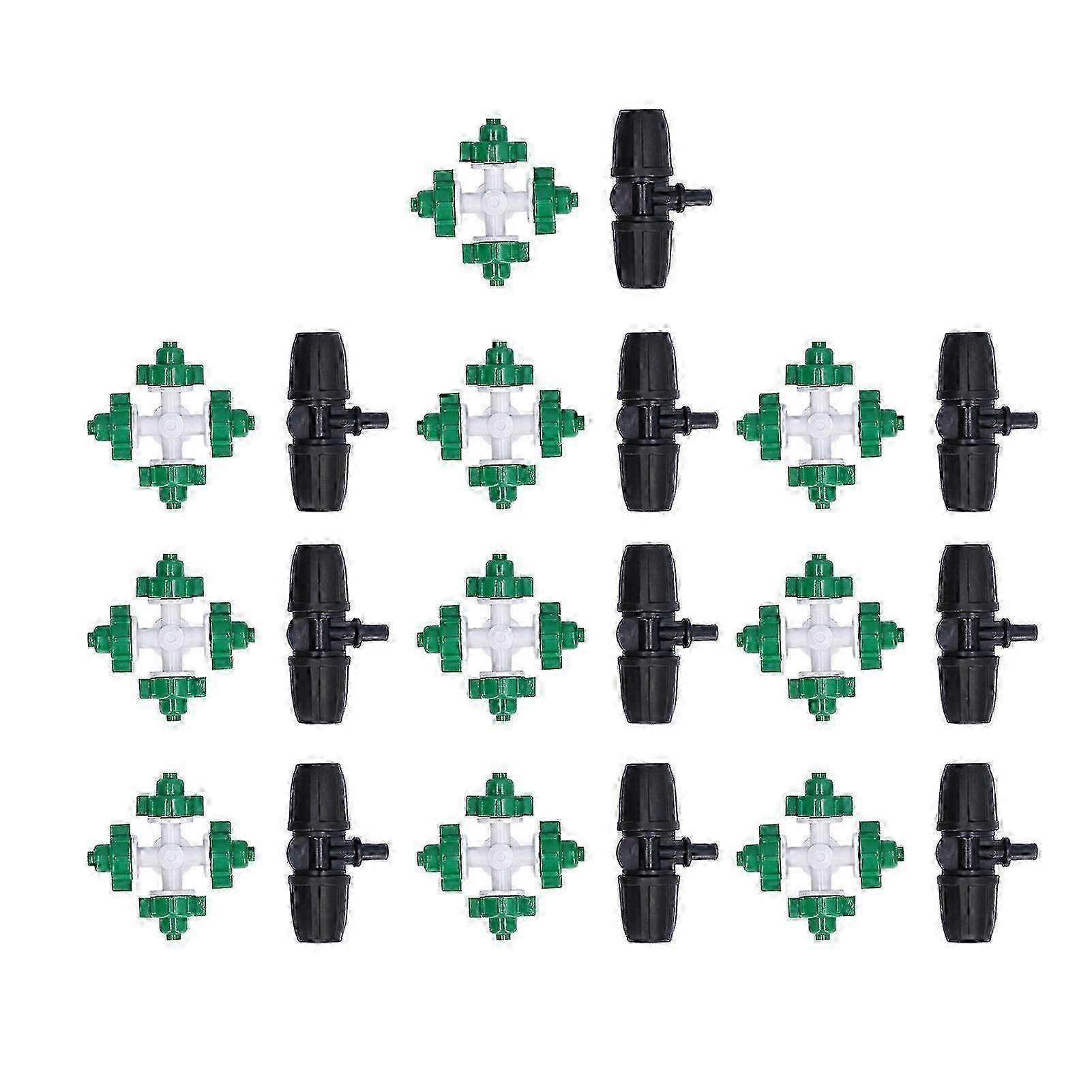 10 Pack Plastic Atomizing Irrigation Sprayer Set with Misting Nozzles