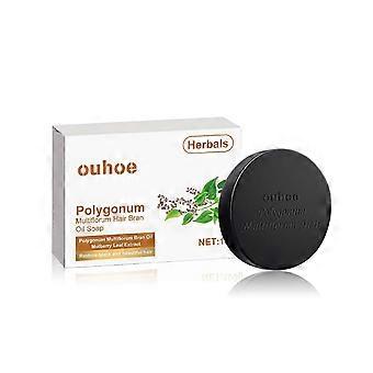 Ouhoe Polygonum Multiflorum Shampoo Bar - Cleanses Hair Naturally, Makes Hair Thick, Moisturized, And Dark