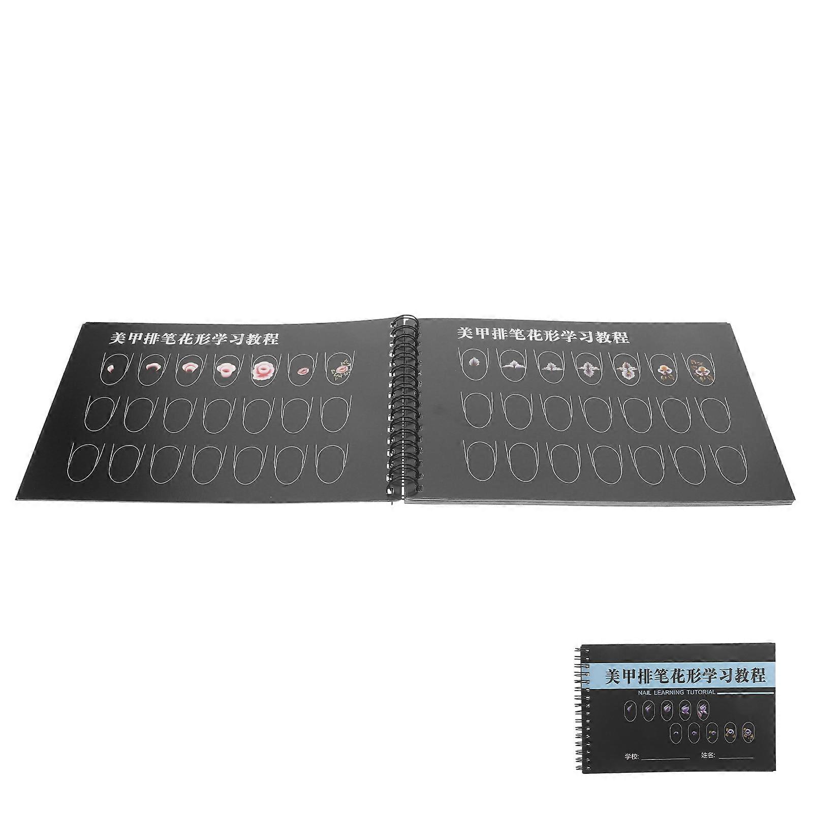 Nail Practice Book Learning Paper Book Nail Practice Template Manicure Drawing Exercise Book