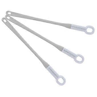 Toe Cleaning Brush Foot Scrubber for Shower with Long Handle 3Pcs Soft Skin Exfoliation Blue