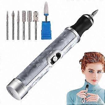 Home Pedicure for Thick Toenails: Rechargeable Electric Nail File & Toenail Grinder Kit, 4 Speed Control, 7 Bits, Low Noise