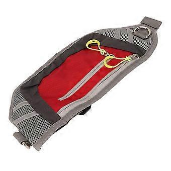 Dog Treat Training Pouch Nylon Multifunctionele Reflecterende Strip Pet Treat Bag Houder met ritssluiting voor buiten wandelen Rood