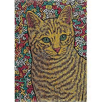 Golden Tabby Cat Street Pop Art Jigsaw Puzzle - Colorful Urban Style Artwork Puzzles SQZ384