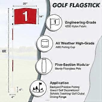 Golf Flagstick Golf Flag Golf Putting Flag compatible with Backyard Practice Putting Green