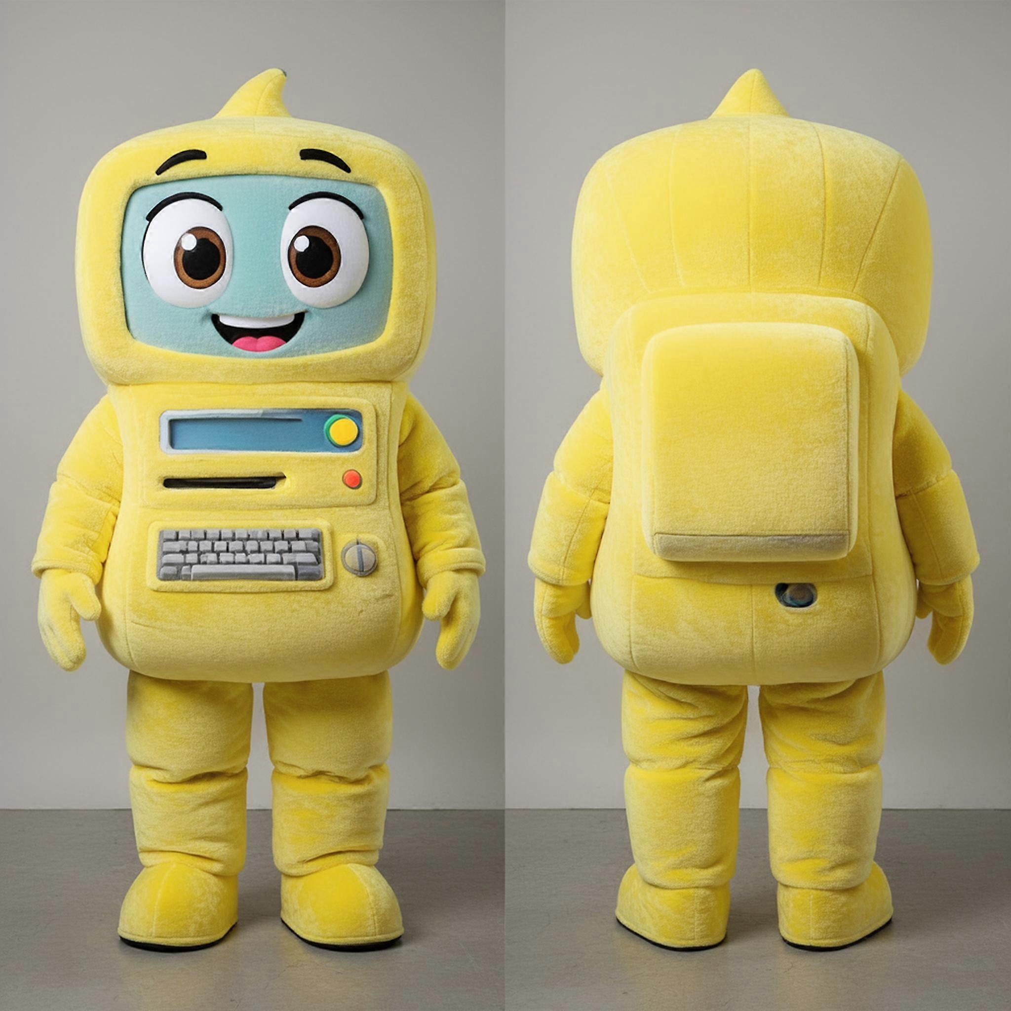 MASTICOT Lemon Yellow Cartoon Computer Mascot