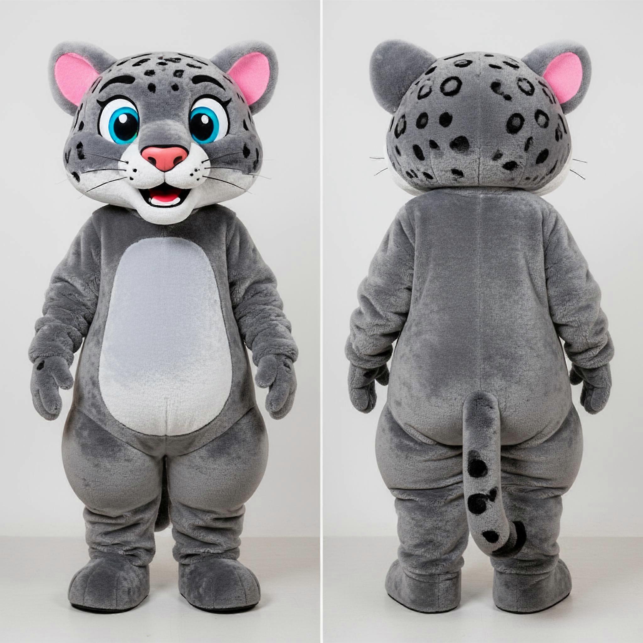MASTICOT Gray Rounded Jaguarundi Mascot