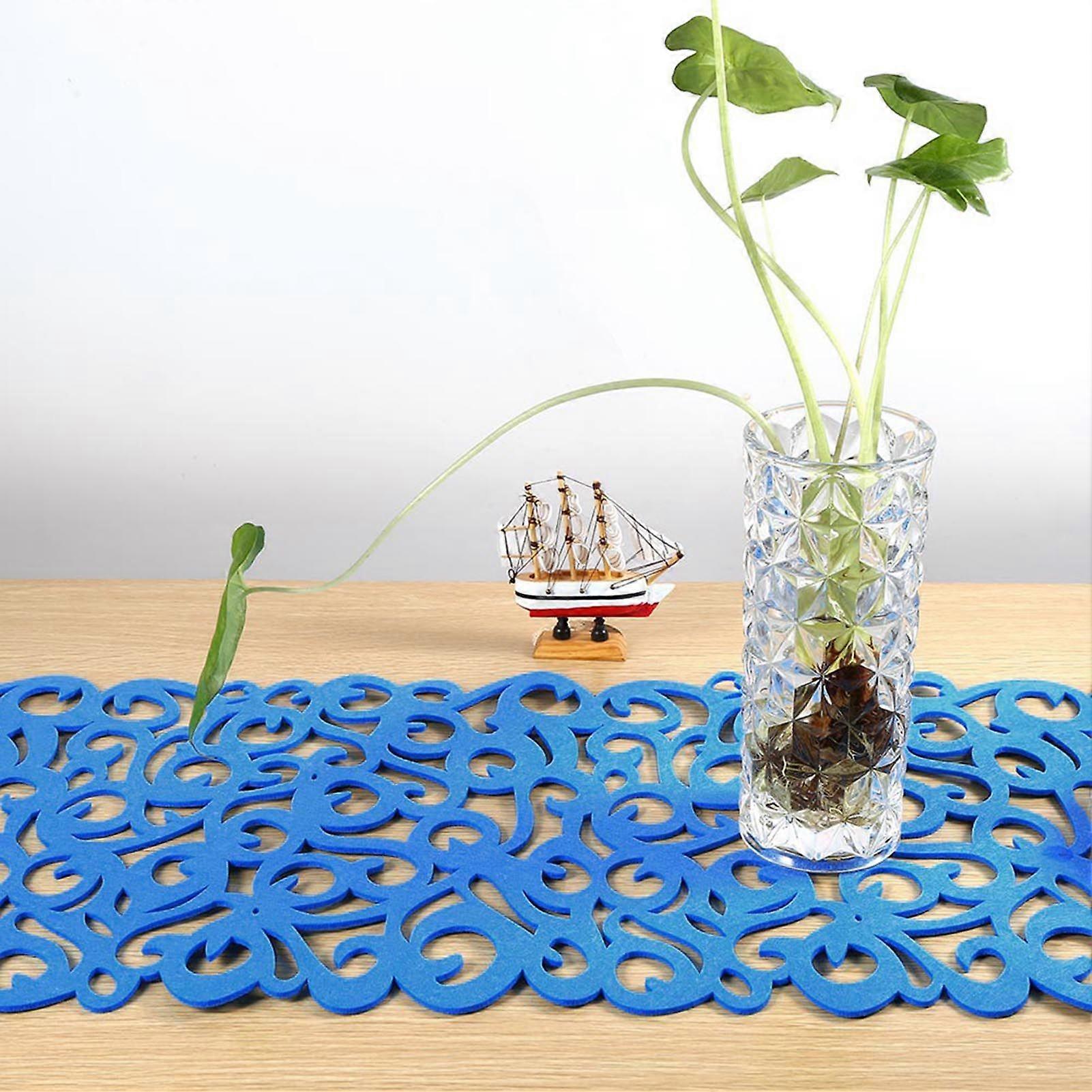 Durable Artistic Floral Felt Table Runner