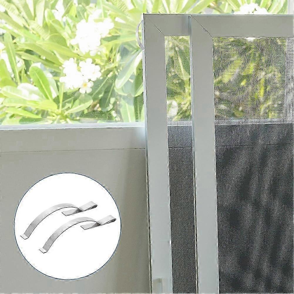 60Pcs Window Screen Tension Spring, Corner Mount Flat Window Spring Clips