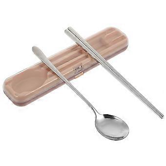 Stainless Steel Camping Cookware Practical Design Tableware Travel Safe Eating 205X4Cm 1Set