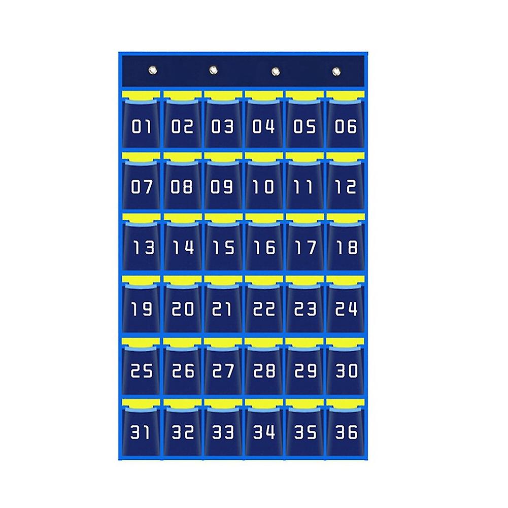 36 Numbered Pockets Chart Cell Phone Hanging Organizer Hanging Bag for Classroom Calculator Mobile