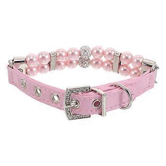 Pearl Dog Collar 3Pcs with Crystal Rhinestone for Small Dogs and Puppies