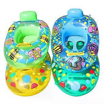 PVC Swimming Rings Smooth Color Random Swimming Lifebelt Ring Wear-Resistant Unisex Reusable Convenient for Kids Summer Vacation