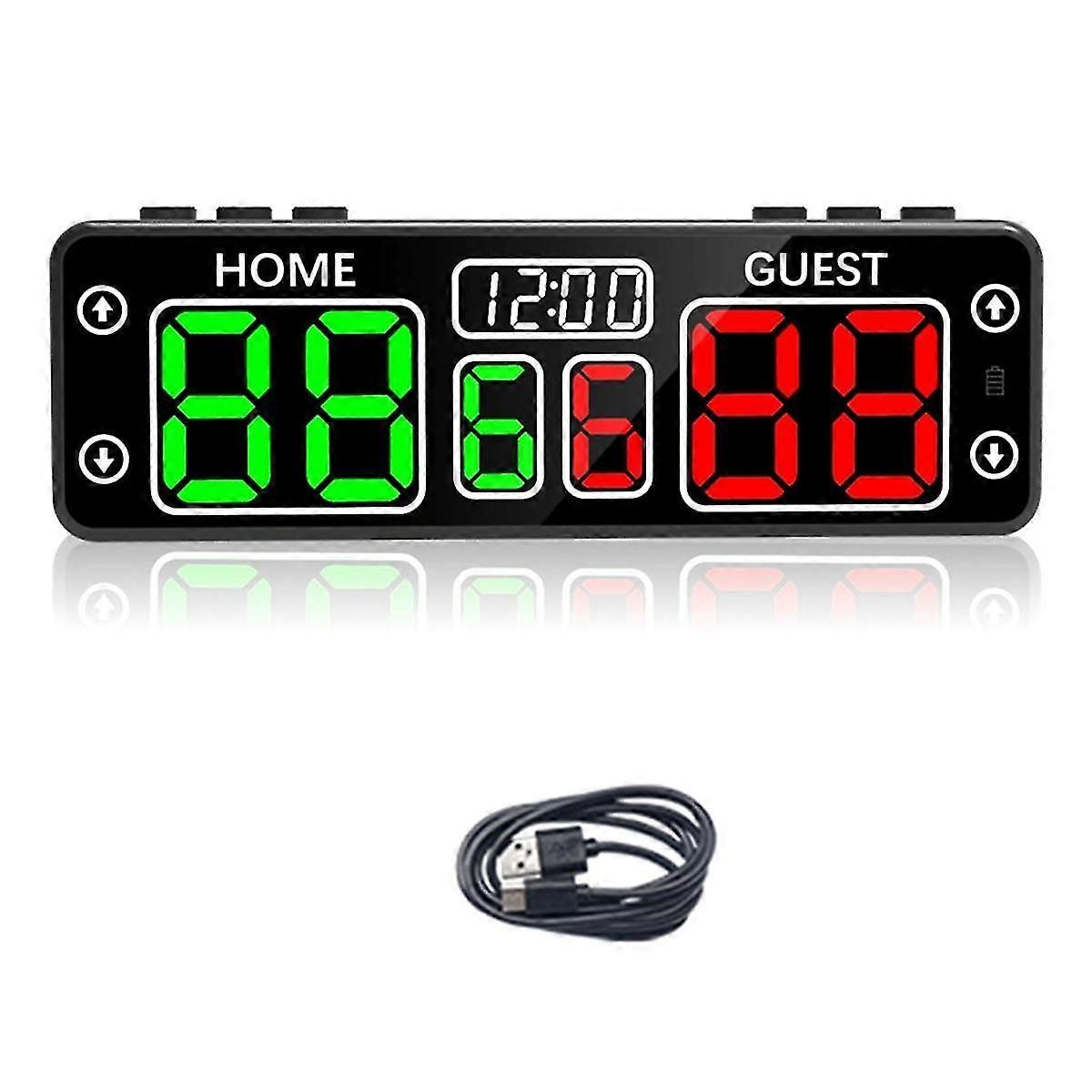 Digital Scoreboard With Countdown Timer, Led Scoreboard ,electronic Scoreboard For Referee Scoreboards Timer