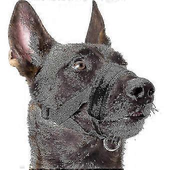 Verstellbarer, weicher Nylon-Maulkorb für Hunde, bissfest zum Schutz vor Bissen und zur Bellkontrolle, Größe XL, Schwarz