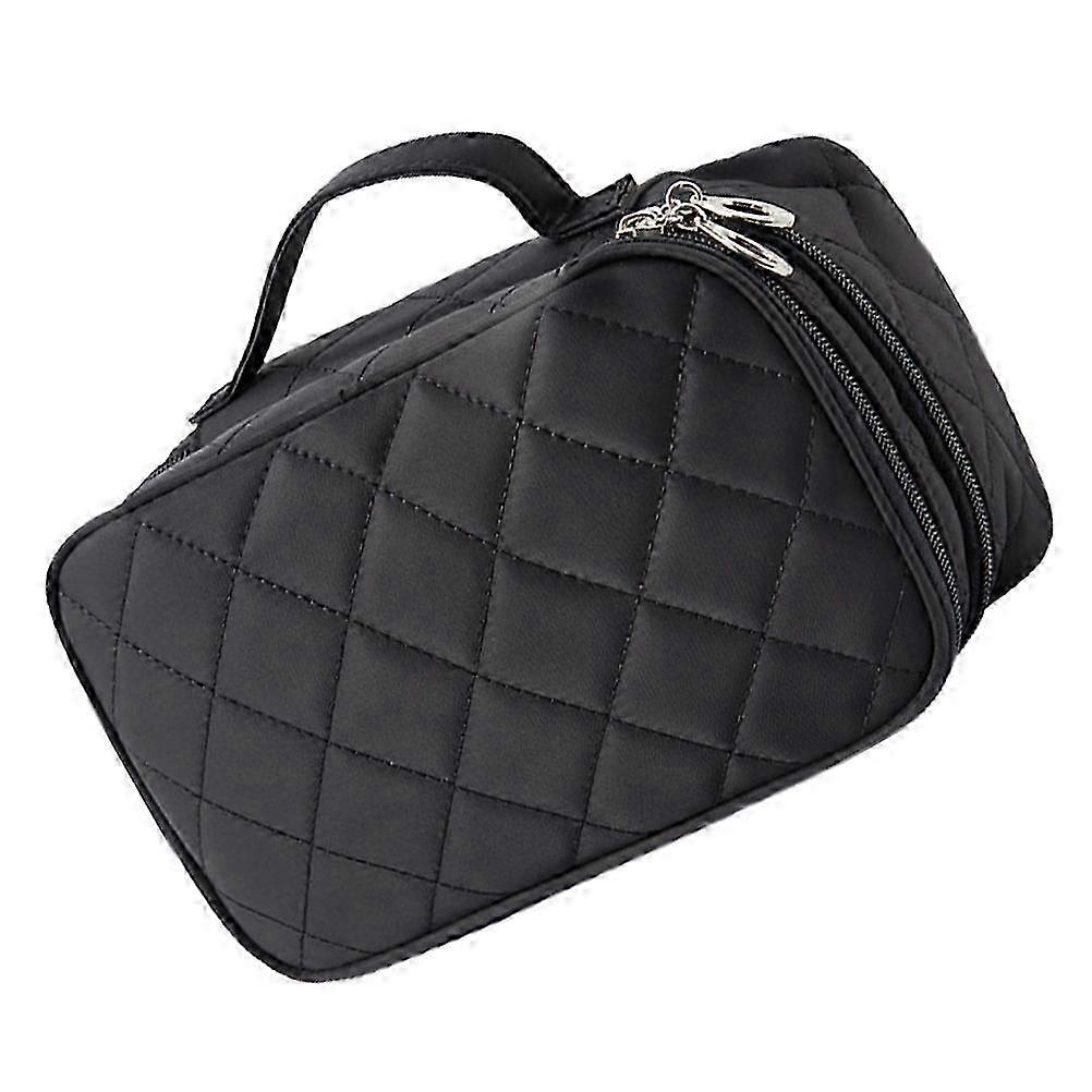 Mirror-Fitted Standup Toiletry Pouch