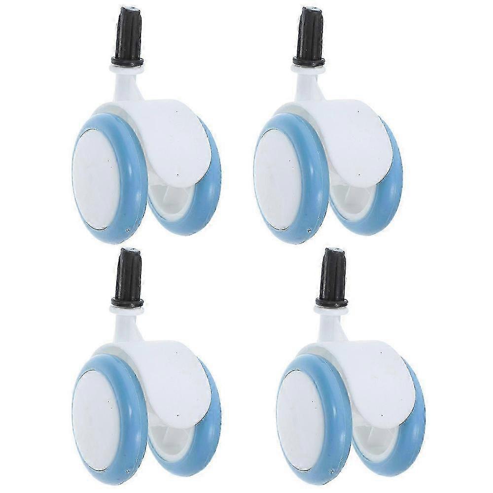 4 Pcs Universal Walker Replacement Wheels, Plastic Rubber, Smooth Glide