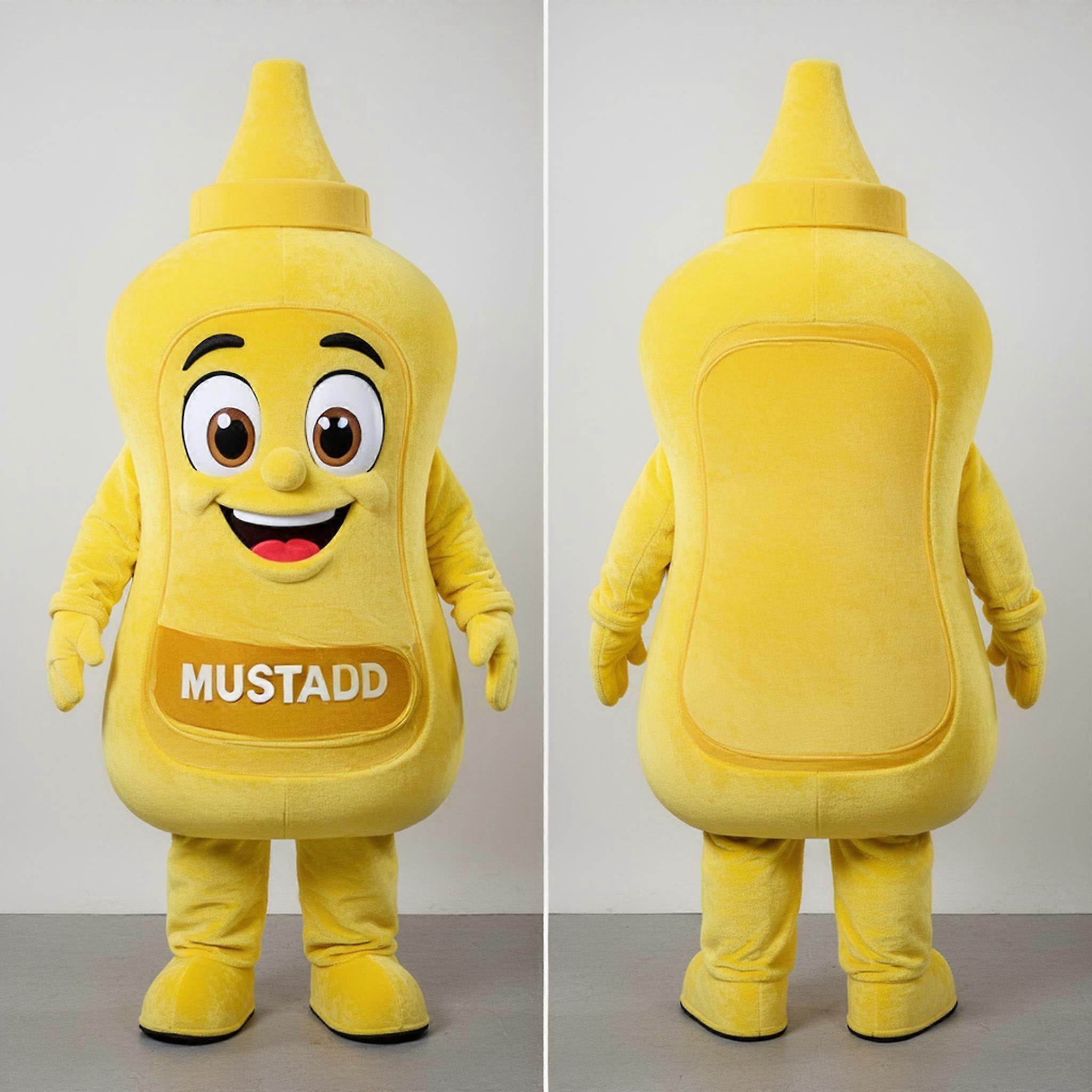 MASTICOT Lemon Yellow Mustard Bottle Mascot