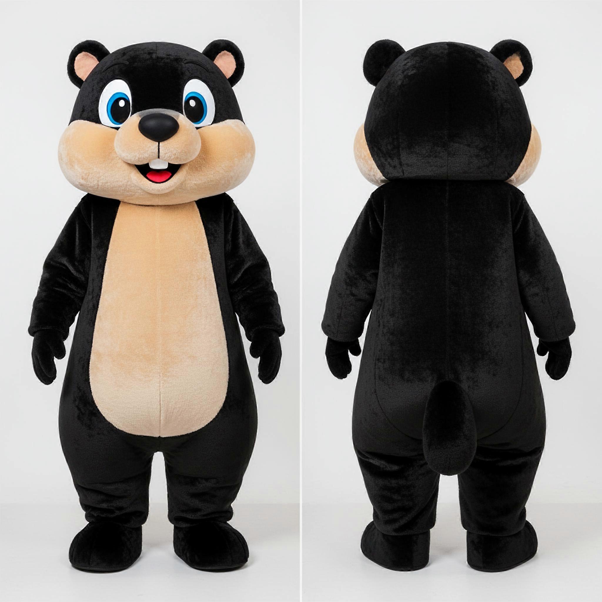 MASTICOT Ebony Black Rounded Marmot Mascot