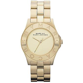 Marc by Marc Jacobs Blade Quartz Analog Women's Watch with STAINLEss Steel Bracelet in Gold Plated MBM3126