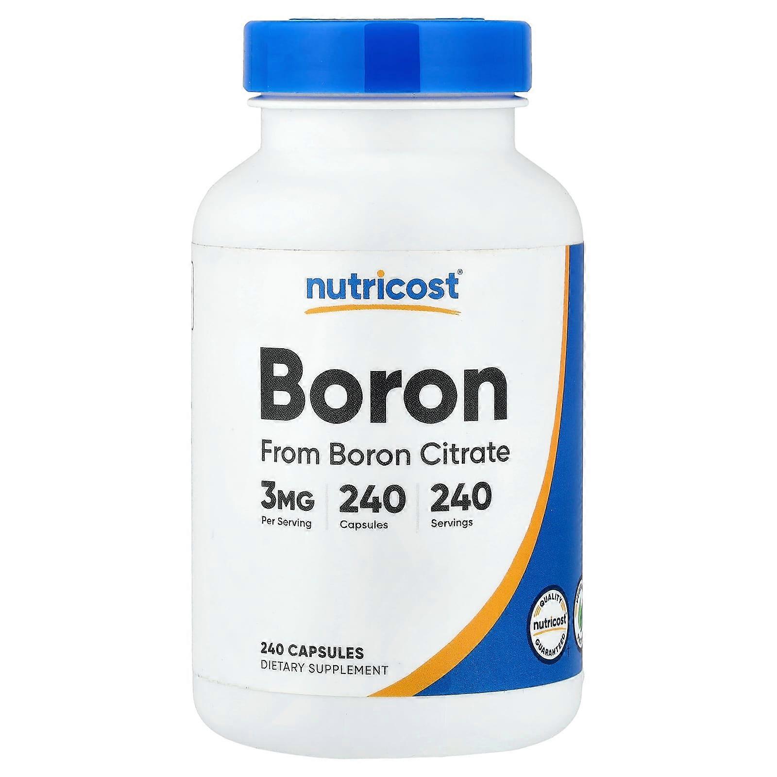 Nutricost, Boron, 3 mg, 240 Capsules