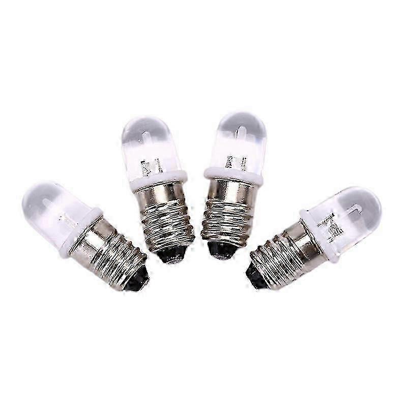 5pc E10 Led Bulb E10 DC 3V 45V Instrument Bulb E10 Indicator Bulb Old Fashioned Flashlight Bulb 02W
