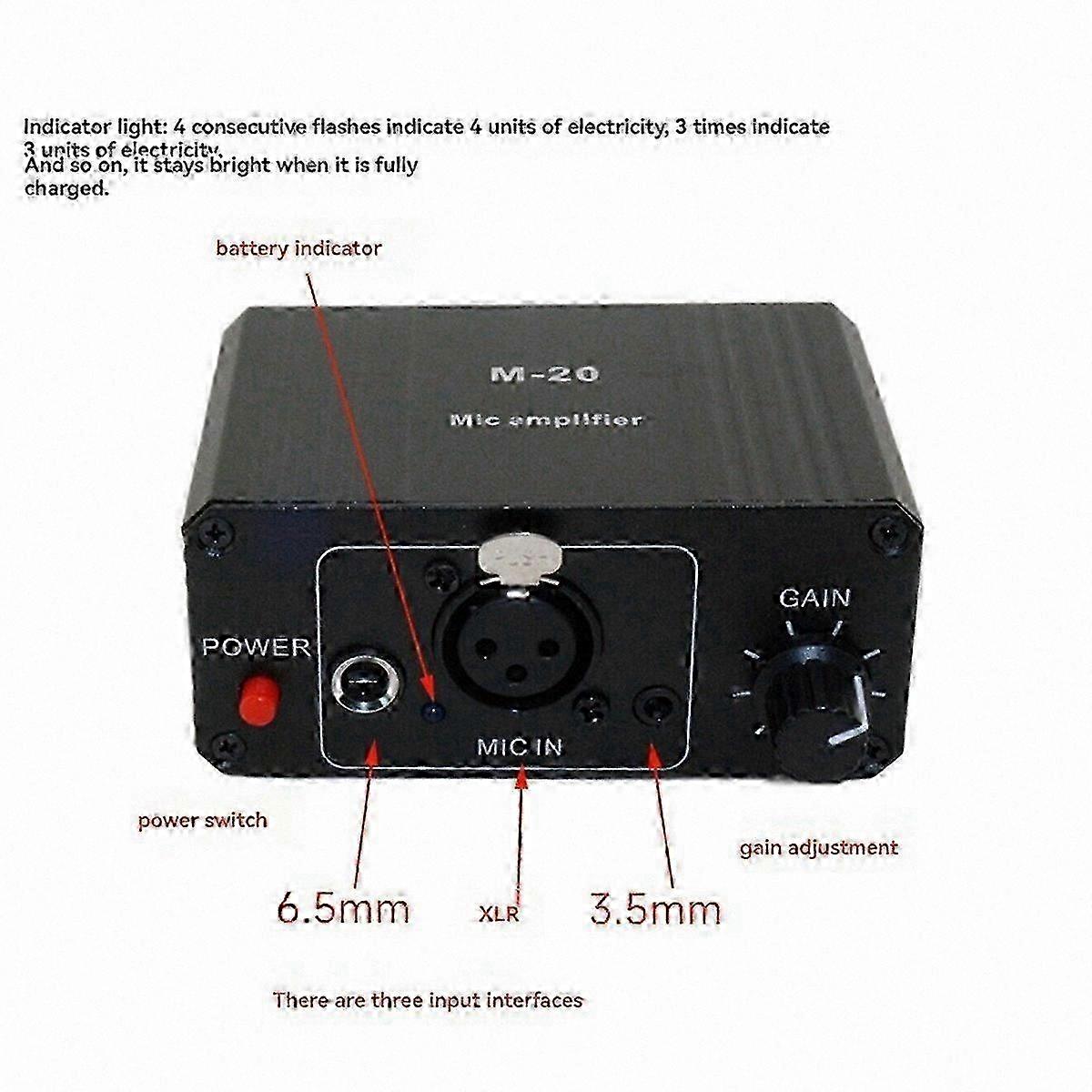 Condenser Microphone Amplifier with 48V Phantom Power
