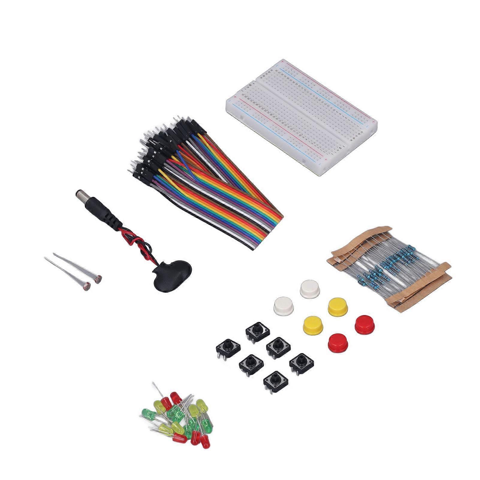 Electronics Kit Starter Fun Assortment Development Component with 400 Hole Breadboard for R3