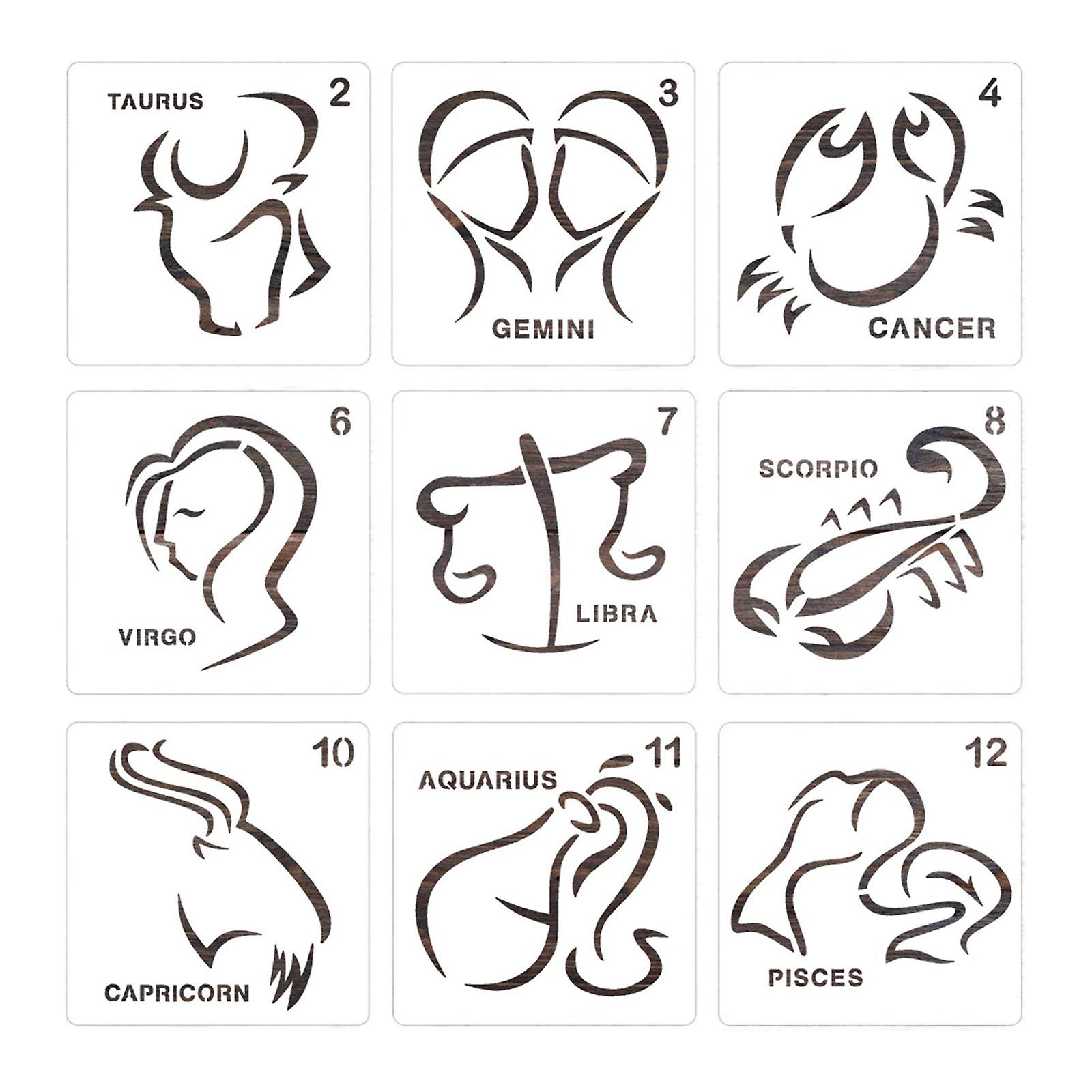 12 Pack Constellation Painting Stencils Templates Reusable for DIY Art Project