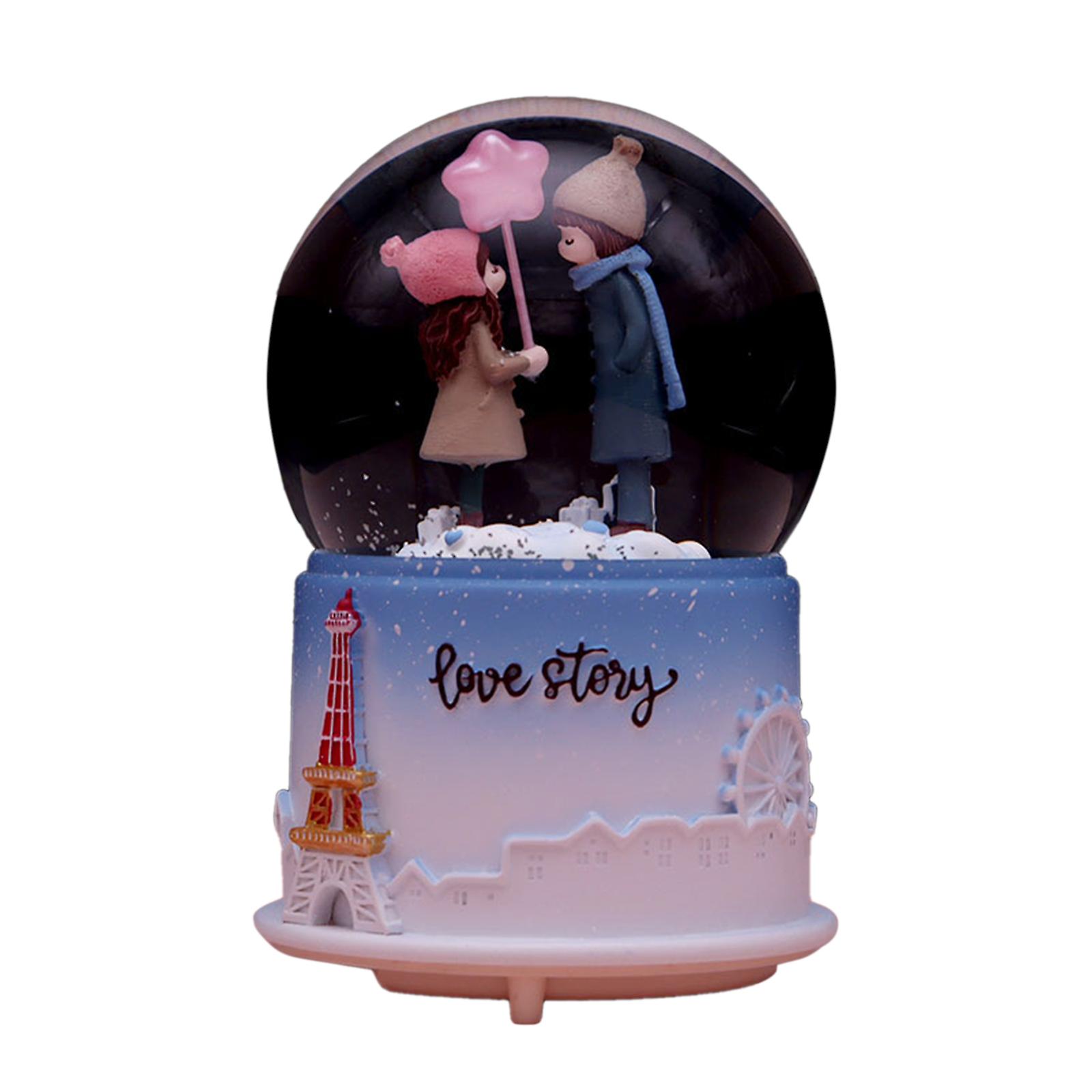 Crystal Ball Music Box Go with you display piece gift desktop decoration music box resin artifact