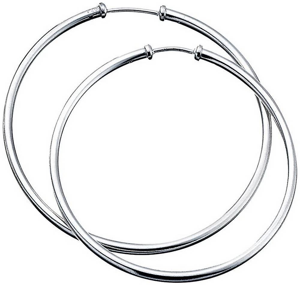 Beginnings Plain Hoop Earrings - Silver