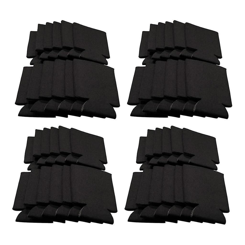 40 Pieces Beer Can Coolers Sleeves Soft Insulated Reusable Black