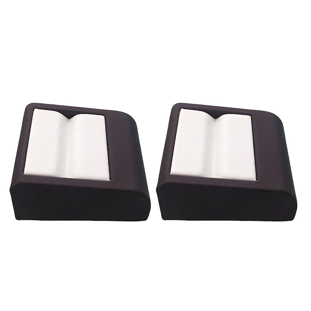 2x Sturdy Gemstone Display Box Stone Crystal Ring Storage Case White