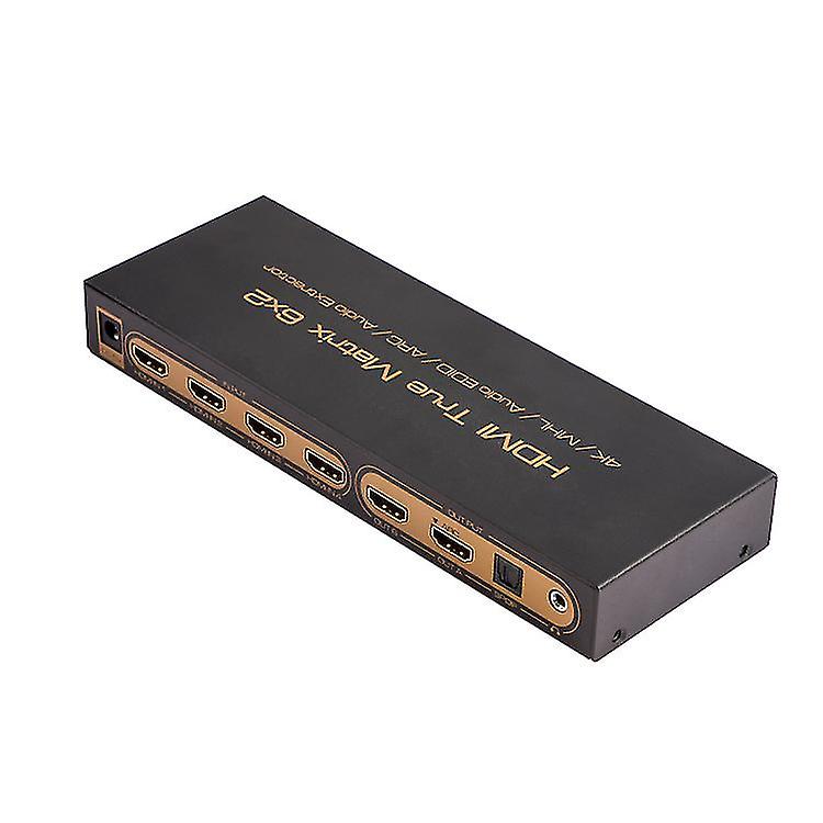 6x2 Hdmi Matrix Pip Hdmi 6x2 Matrix Audio Extractor Hdmi Arc 4k / 30hz Matrix Hdmi 6 In 2 Out Switch Splitter Med Audio Out