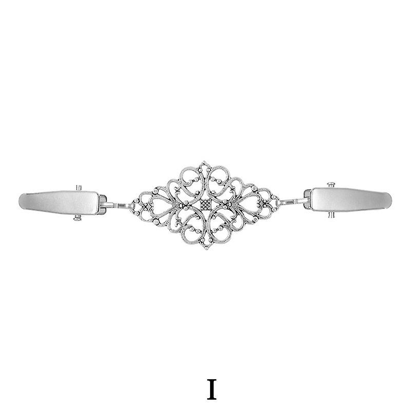 1pc קליפ צעיף סוודר וינטאג '- סיכת מתכת אלגנטית לשמלות קרדיגנים וצווארונים - עיצוב דוגמת פרחים