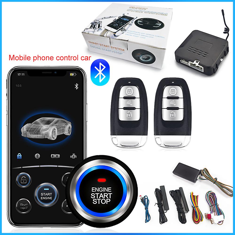 Phone App Control Automatic Start Stop Keyless Entry System Central Lock Automation Remote Start Engine Smart Car Alarm