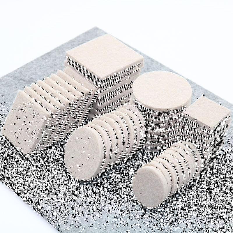 Self Adhesive Felt Glides, 50 Pieces 30mm Floor Protector Felt Pad, Self-adhesive Non-slip Adhesive