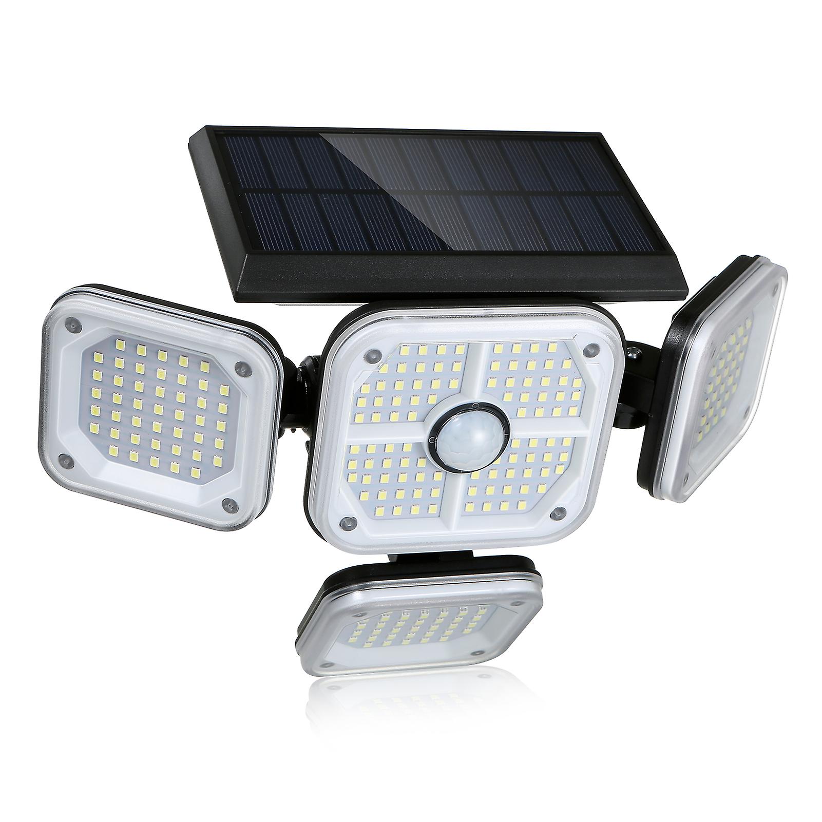 231 Leds Solar Light Outdoor Wall Lamp With Remote Control Pir Motion Sensor