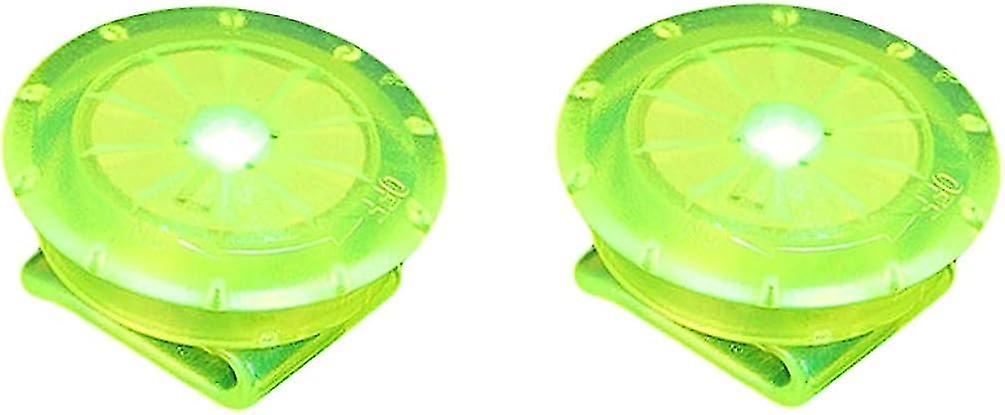 2 Pcs En cours d’exécution Lumière De Sécurité Rougeoyant Nuit En Cours D’exécution Led Mini Lumières Clip (vert) hy