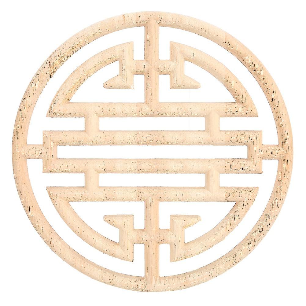 ヴィンテージ中国風木彫りアップリケデカール家具キャビネットドア家の装飾用