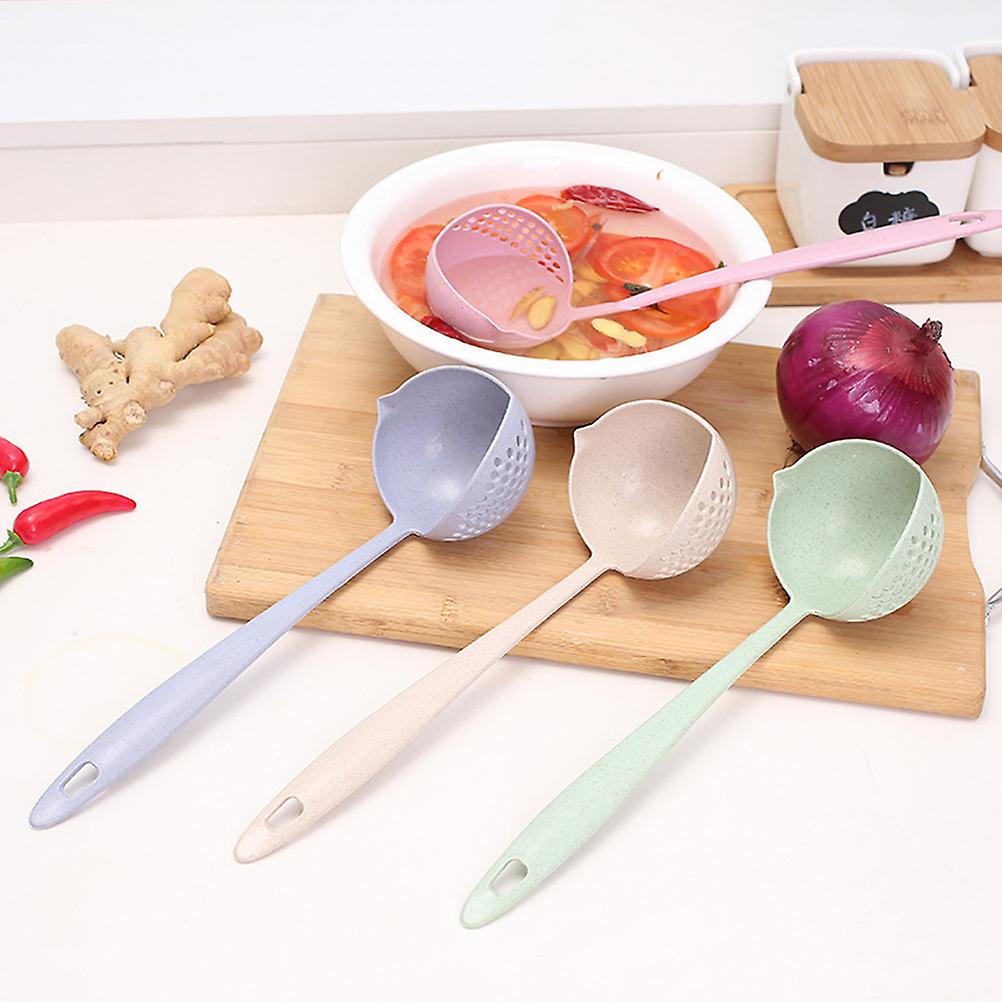2-in-1 Long Handle Soup Spoon with Filter Hole, 21.5x7.5x3.5cm