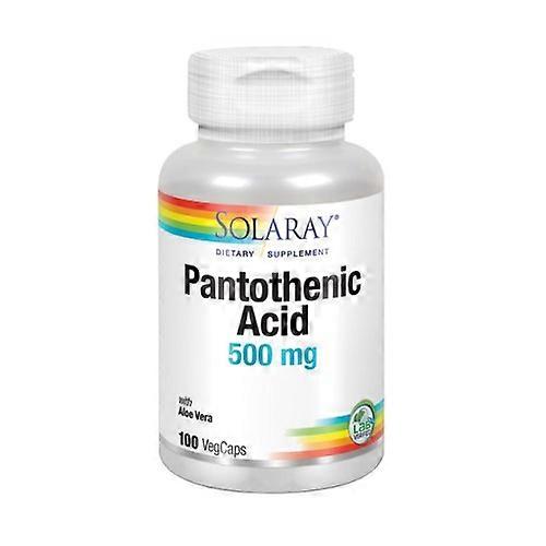Solaray Pantothenic Acid,500 mg ,100 Caps (Pack of 4)