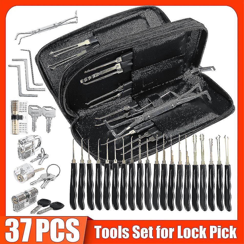 37 Piece Lock Pick Set For Beginner And Locksmith Training